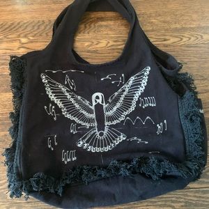Lauren Moshi Hand Painted Canvas Tote